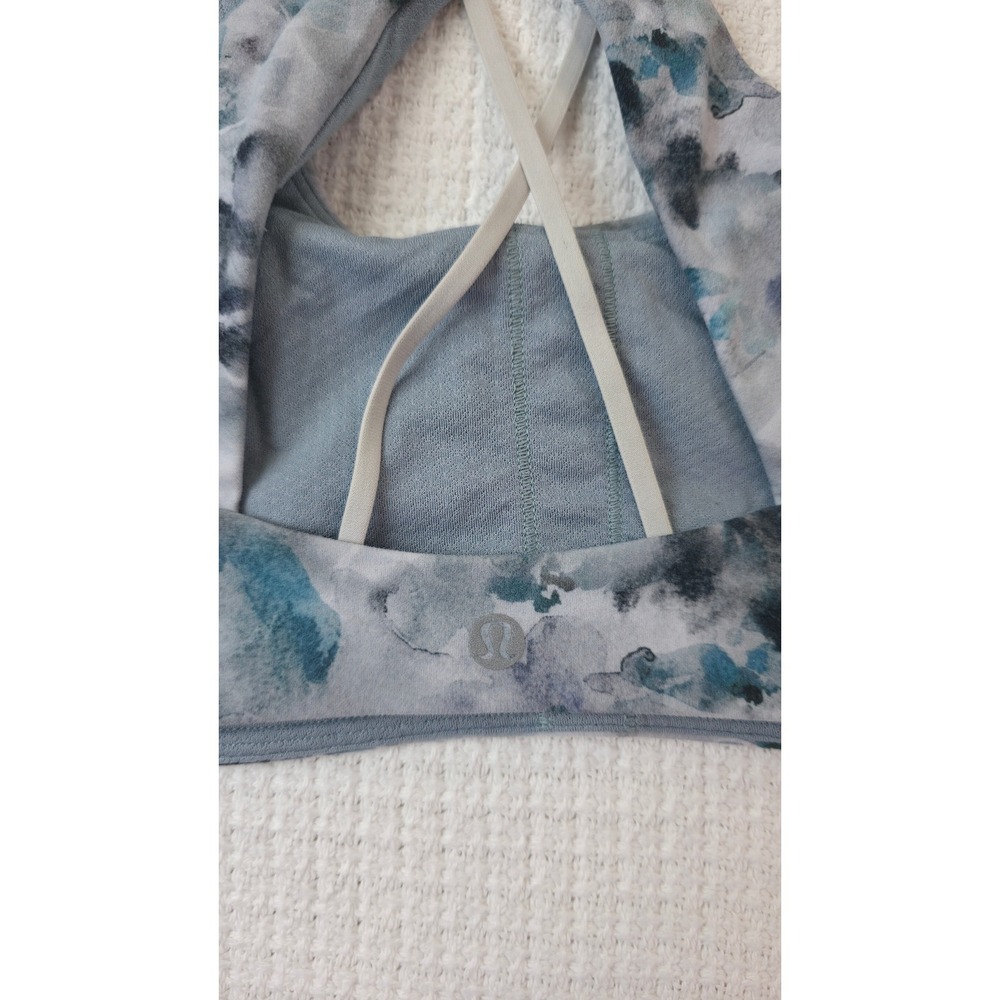 Lululemon Free To Be Wild Bra Womens Blue Floral Strappy Back Yoga No tag - Picture 4 of 7